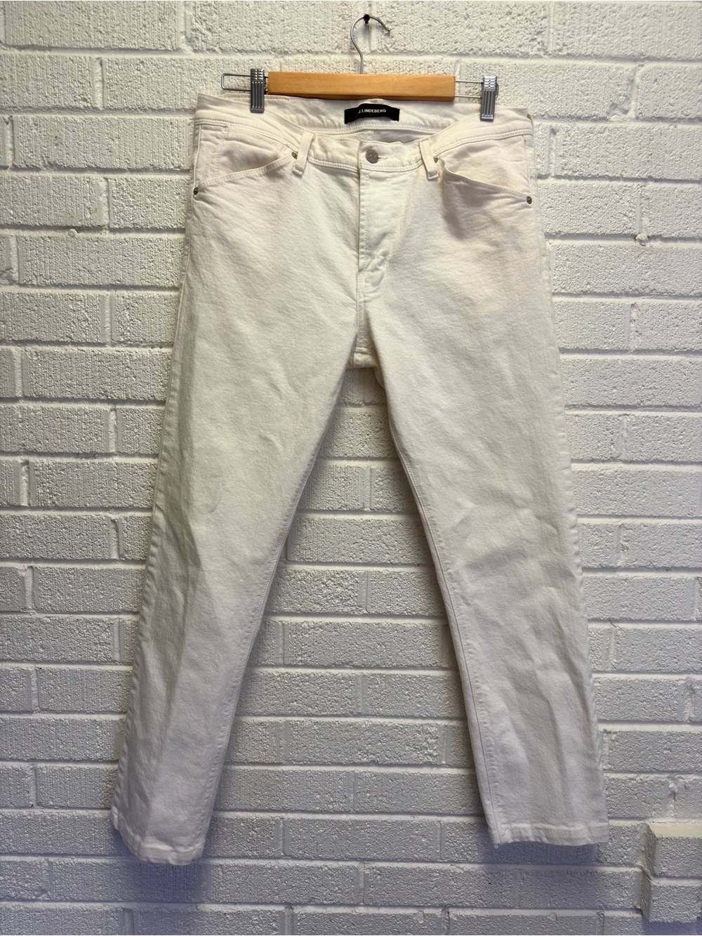 J.Lindeberg Women's Cream Straight-Leg Jeans